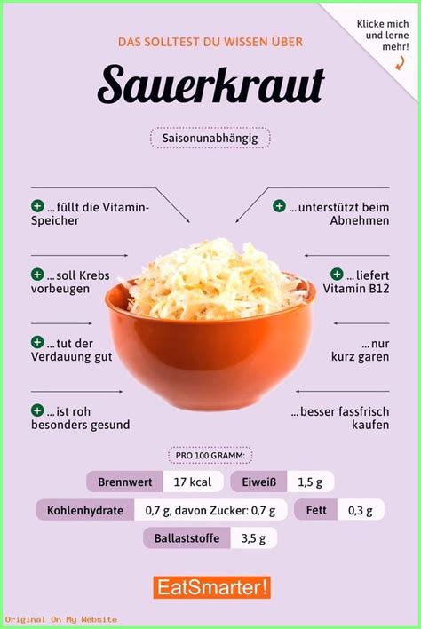 Healthy Nutrition - Darum ist Sauerkraut so gesund | eatsmarter.de #sauerkraut #infografik # ...