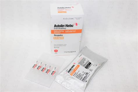 Salbutamol 5mg/2.5ml Nebuliser Solution Manufacturers, Suppliers in India