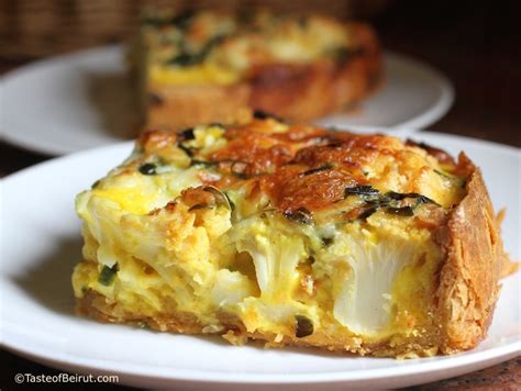 Cauliflower quiche - Taste of Beirut