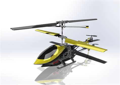 Shiny Plastic Toy Helicopter 3D Project | CGTrader