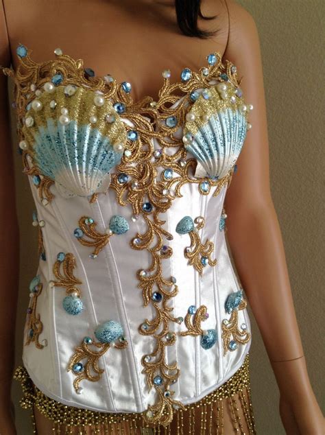 Royal Mermaid in Gold And Blue in Your Size~ Halloween~Wedding Dress,Beach Wedding,Bridal Corset ...