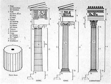 Doric, Ionic, Corinthian Columns | Arquitectura, Arte, Historia