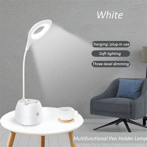 Flexible Table Desk Touch Sensor Lamp Shade 3Level Dimming LED Night ...