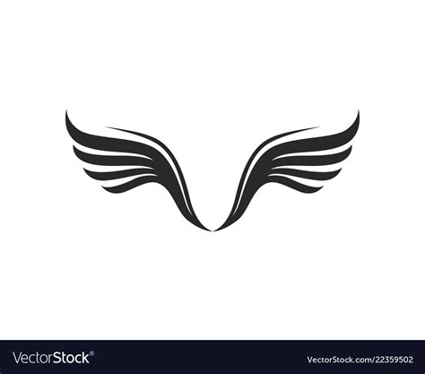 Falcon wing logo template icon design Royalty Free Vector