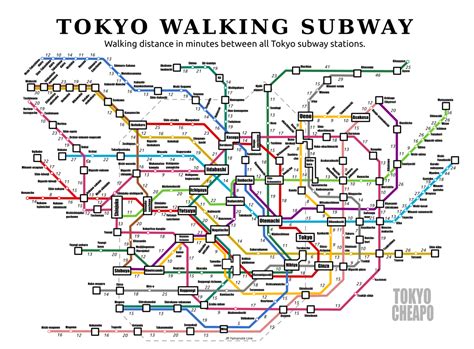 The Tokyo Cheapo Walking Subway Map | Tokyo Cheapo