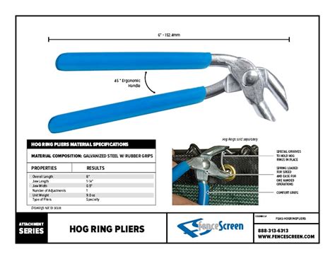 Hog Ring Pliers-Attachment Series - Fence Screen