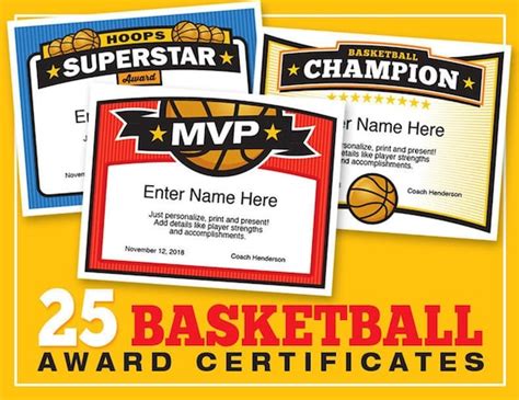 Basketball Award Certificate Template For Your Needs