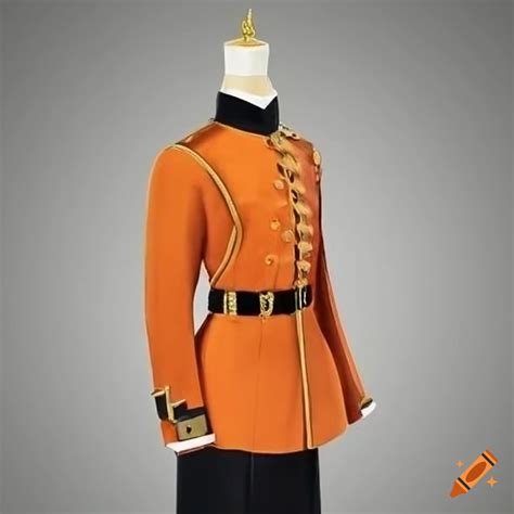 Orange victorian military uniform on Craiyon