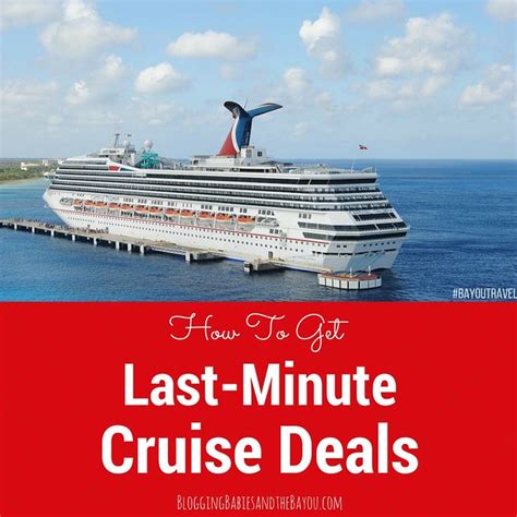 How to Get An Unbelievable Discount in a Last Minute Cruise #BayouTravel | Last minute cruises ...