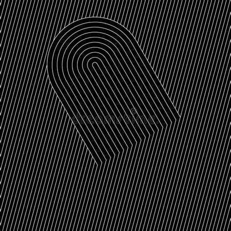 Abstract Black and White Background with Lines. Art Optical Illusion with Parallel Lines and ...