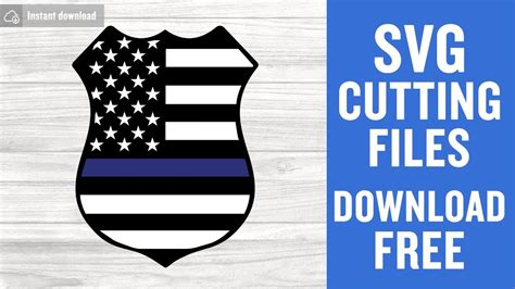 Police Badge Svg Free Cut File for Cricut - YouTube