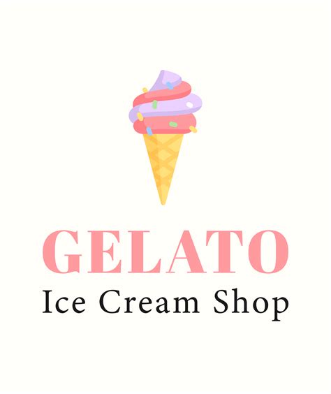 GELATO Ice Cream Shop | Logo maker, Ice cream logo, Drinks logo