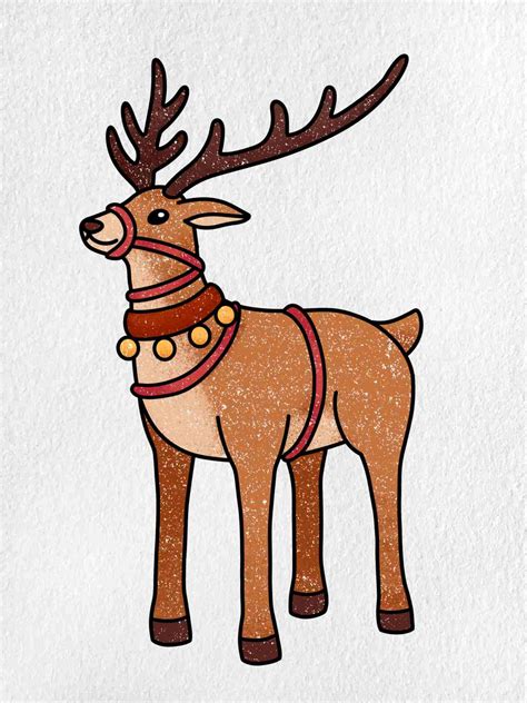 Christmas Reindeer Drawing (easy) - HelloArtsy