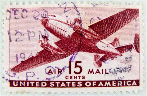 USA air mail stamp 15c postage post-plane aeroplane airpla… | Flickr