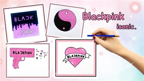 How to draw Blackpink logo iconic so cute. I am Blink. I love Blackpink - YouTube