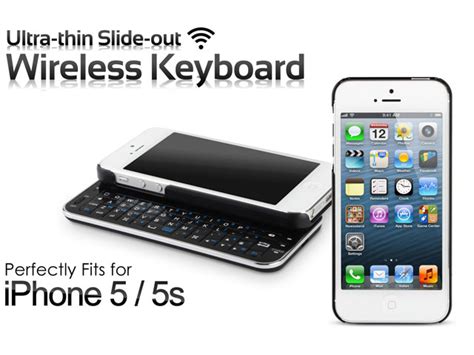 iPhone 5 / 5s / SE Ultra-thin Slide-out Wireless Backlight Keyboard