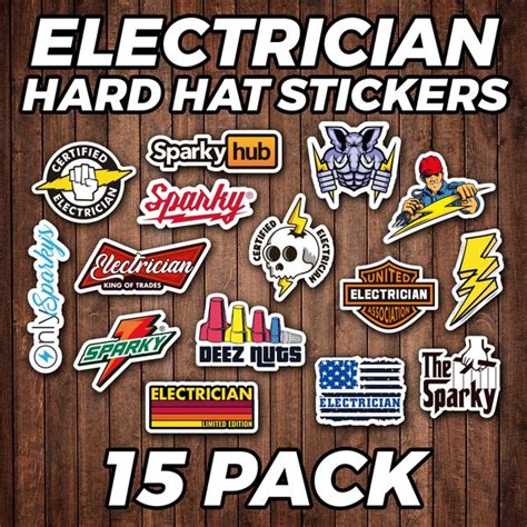 Electrician Hard Hat Stickers - Etsy