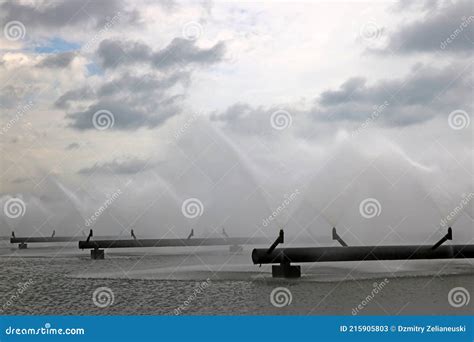 View of the Process of Cooling Industrial Water in Production Stock ...