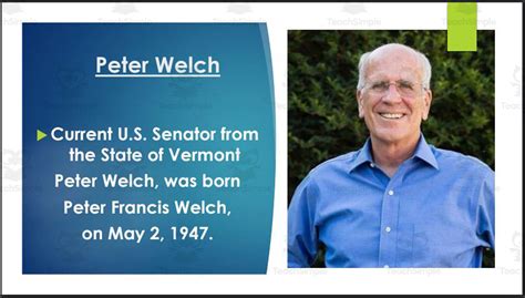 U.S. Senator Peter Welch (VT) Biography PowerPoint by Teach Simple