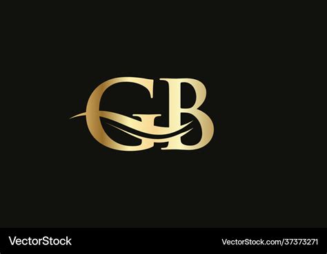 Initial gb letter logo gb logo design Royalty Free Vector