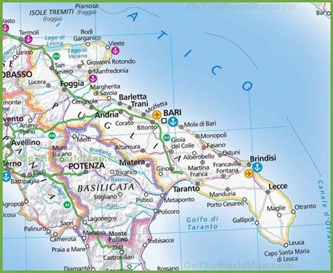 Large Map of Apulia - Explore the Beauty of Southern Italy