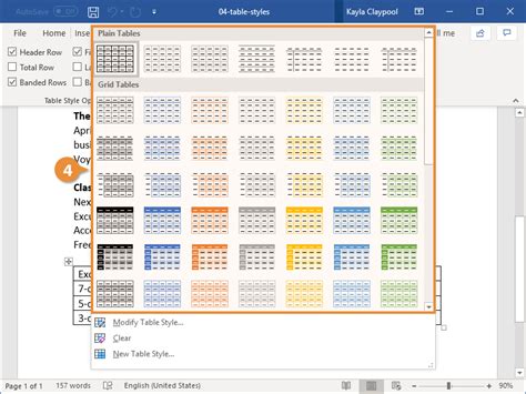 Change Table Style in Word | CustomGuide