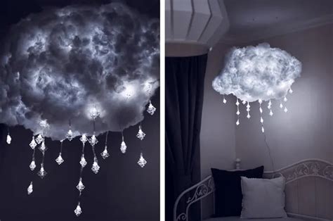 DIY Floating Cloud Light Will Illuminate Your Room With A Thunderstorm