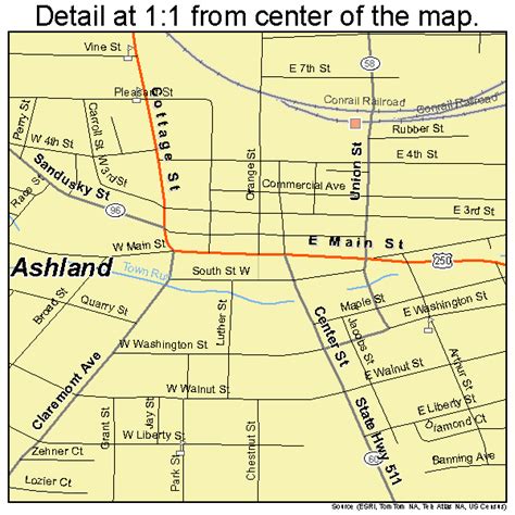 Ashland Ohio Street Map 3902568