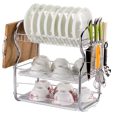 High Quality 1 Pcs 3 Layer Kitchen Storage Racks Shelf Holder Dish ...