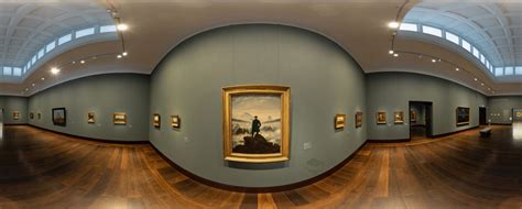 Der Caspar-David-Friedrich-Saal der Hamburger Kunsthalle "ab sofort" in einem "virtuellen 360 ...