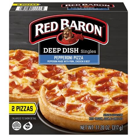 Red Baron Deep Dish Singles Pepperoni Frozen Pizza - 11.2oz : Target