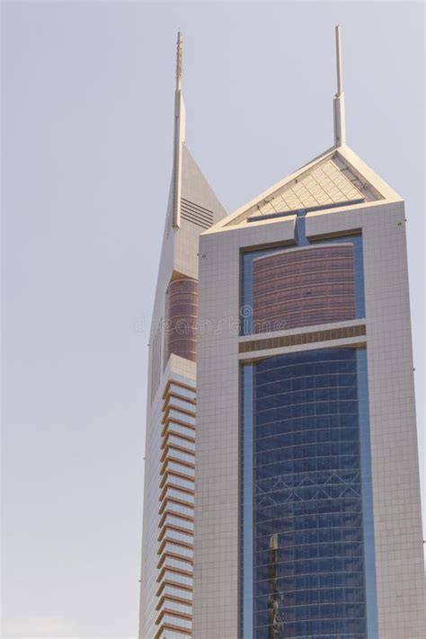 Emirates Towers at Night, Dubai Editorial Stock Image - Image of modern ...