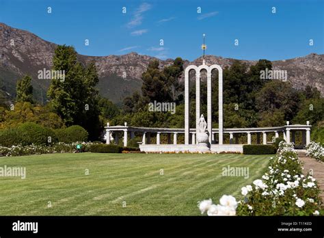 The Huguenot Monument (c. 1945) in Franschhoek, South Africa, is ...