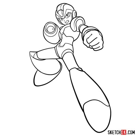 How to make a sketch of Mega Man, a famous game character created by ...