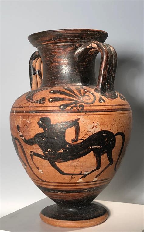 Etruscan Black Figure Amphora Depicting Three Galloping Centauri, circa 500 BC at 1stDibs ...