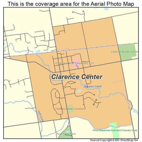 Aerial Photography Map of Clarence Center, NY New York