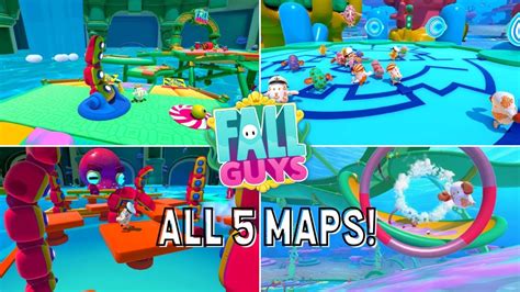 ALL 5 *NEW* MAPS IN FALL GUYS SEASON 9! - YouTube