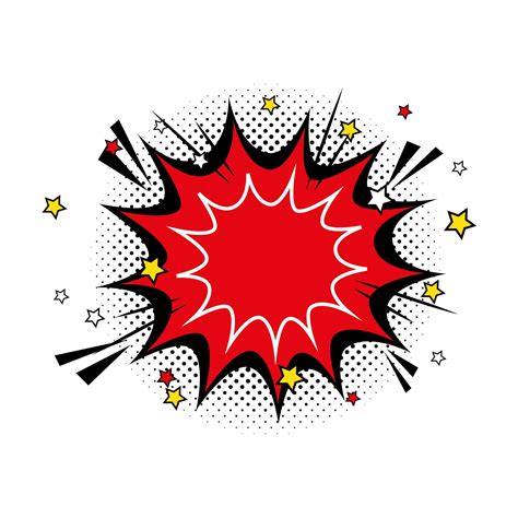 explosion red color with stars pop art style icon 1951770 Vector Art at Vecteezy