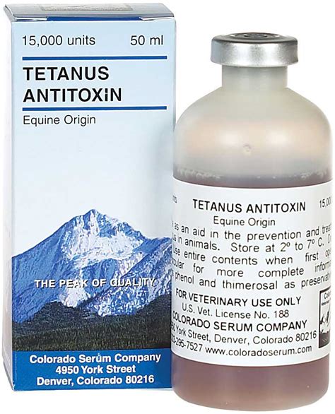 Tetanus Antitoxin Livestock Vaccine Colorado Serum - Tetanus | Vaccines