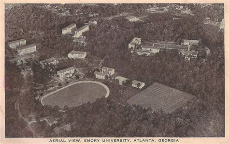 Emory University aerial view postcard | Aerial view, Aerial, Postcard