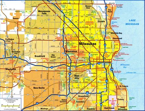 Milwaukee WI city map.