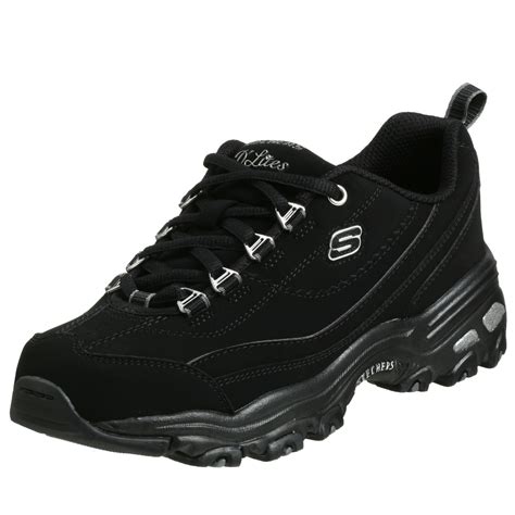 Black Leather Skechers Trainers | donyaye-trade.com