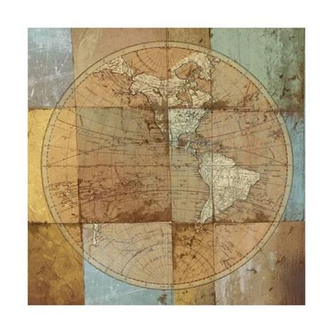 'Single Map' Premium Giclee Print - Elizabeth Medley | AllPosters.com | Map canvas art, Abstract ...
