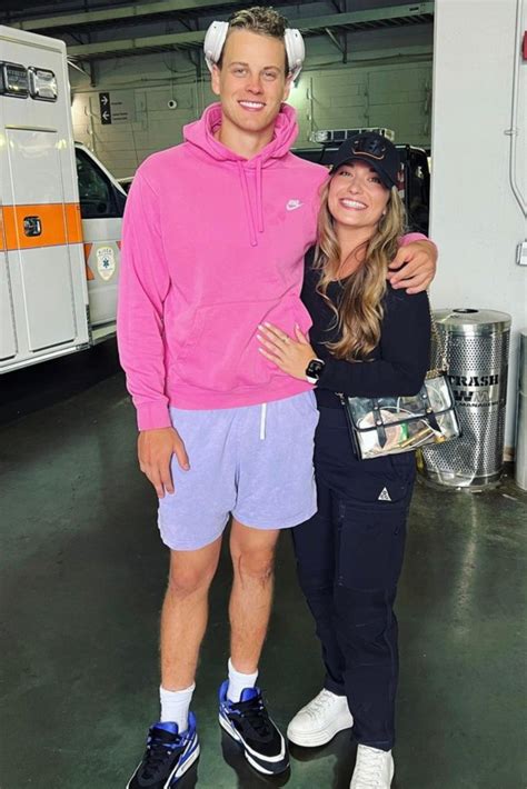 Joe Burrow's girlfriend Olivia Holzmacher gets playful with Bengals WAG