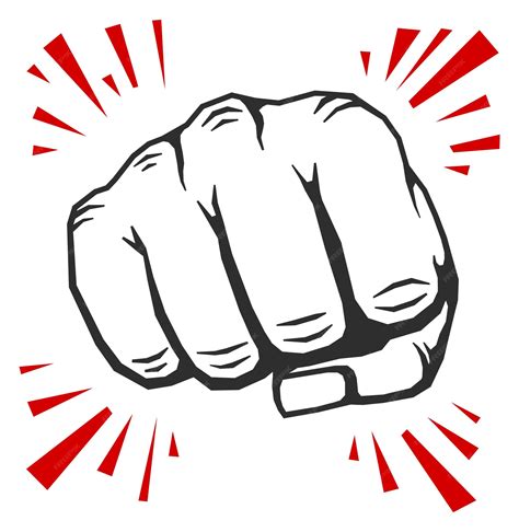 Premium Vector | Punch logo. Fist fight symbol. Strike icon