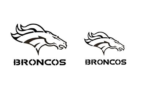 Denver Broncos Logo Stencil