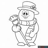 Frosty The Snowman Coloring Page  Easy Drawing Guides sketch template