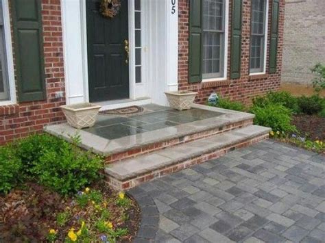 15 Brilliant Helpful hints For #slatewalkway | Brick porch, Front door steps, Front porch steps