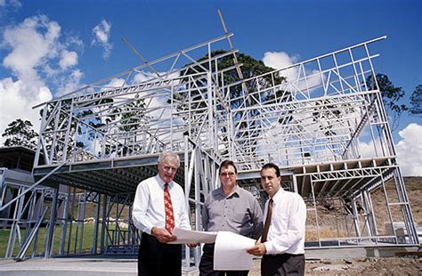 Boss Homes' John White (centre), Steel House Frames Australia's Jim ...