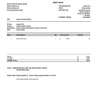 Debit Note | Forms - Docs - 2023